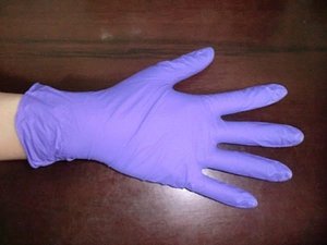 NBR加厚款工作手套無粉衛生手套紫色手套檢驗手套Nitrile手套合成乳膠耐酸鹼輕化學電子專用耐油手套
